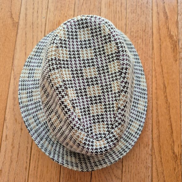 Kangol Knit Fedora-style Hat Houndstooth Jacquard Tropic Player Large - Picture 4 of 16